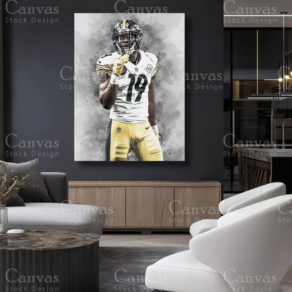 JuJu Smith-Schuster football artwork for a home office