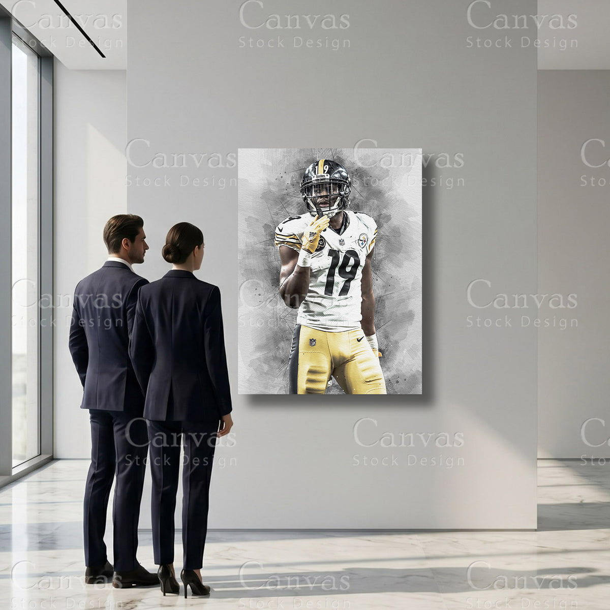 JuJu Smith-Schuster sports canvas for a collector display