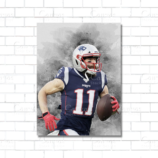 Julian Edelman Canvas Wall Art – NFL Patriots Wide Receiver Poster