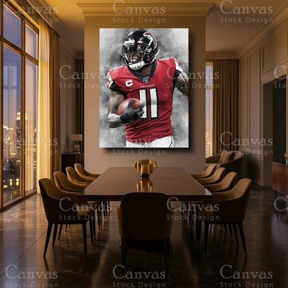 Julio Jones athlete artwork for a home office interior