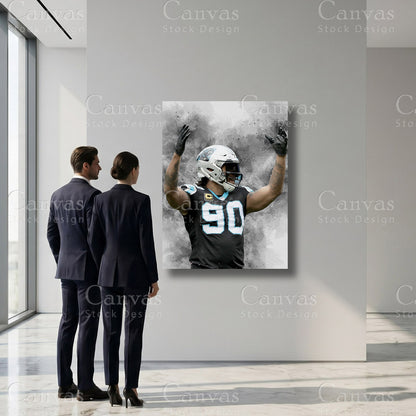 Julius Peppers canvas print for a dedicated NFL enthusiast