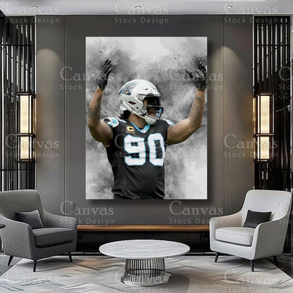 Julius Peppers sports wall decor for a football themed room