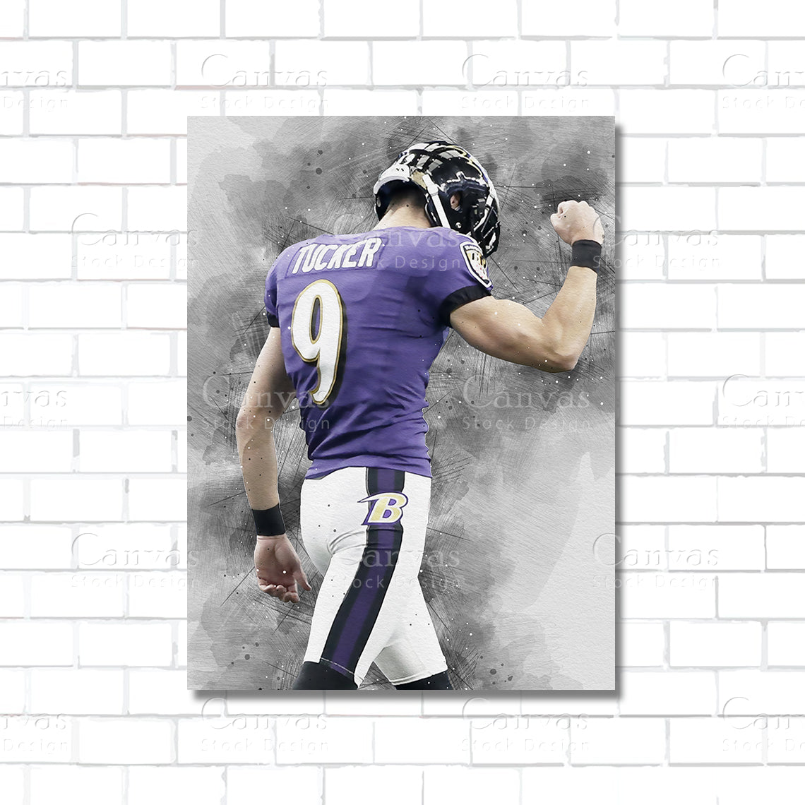 Justin Tucker Canvas Wall Art – NFL’s Greatest Kicker