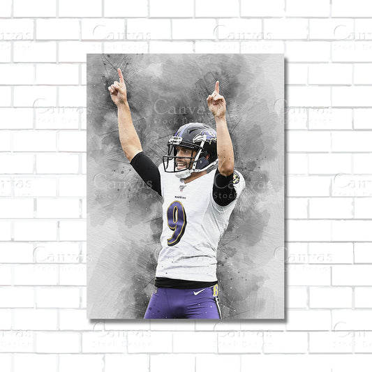 Justin Tucker Canvas Wall Art