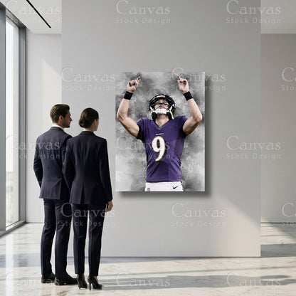 Justin Tucker premium canvas decor for a fan collection