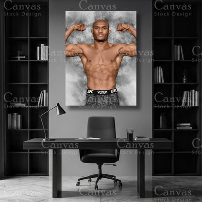 Kamaru Usman UFC canvas wall art