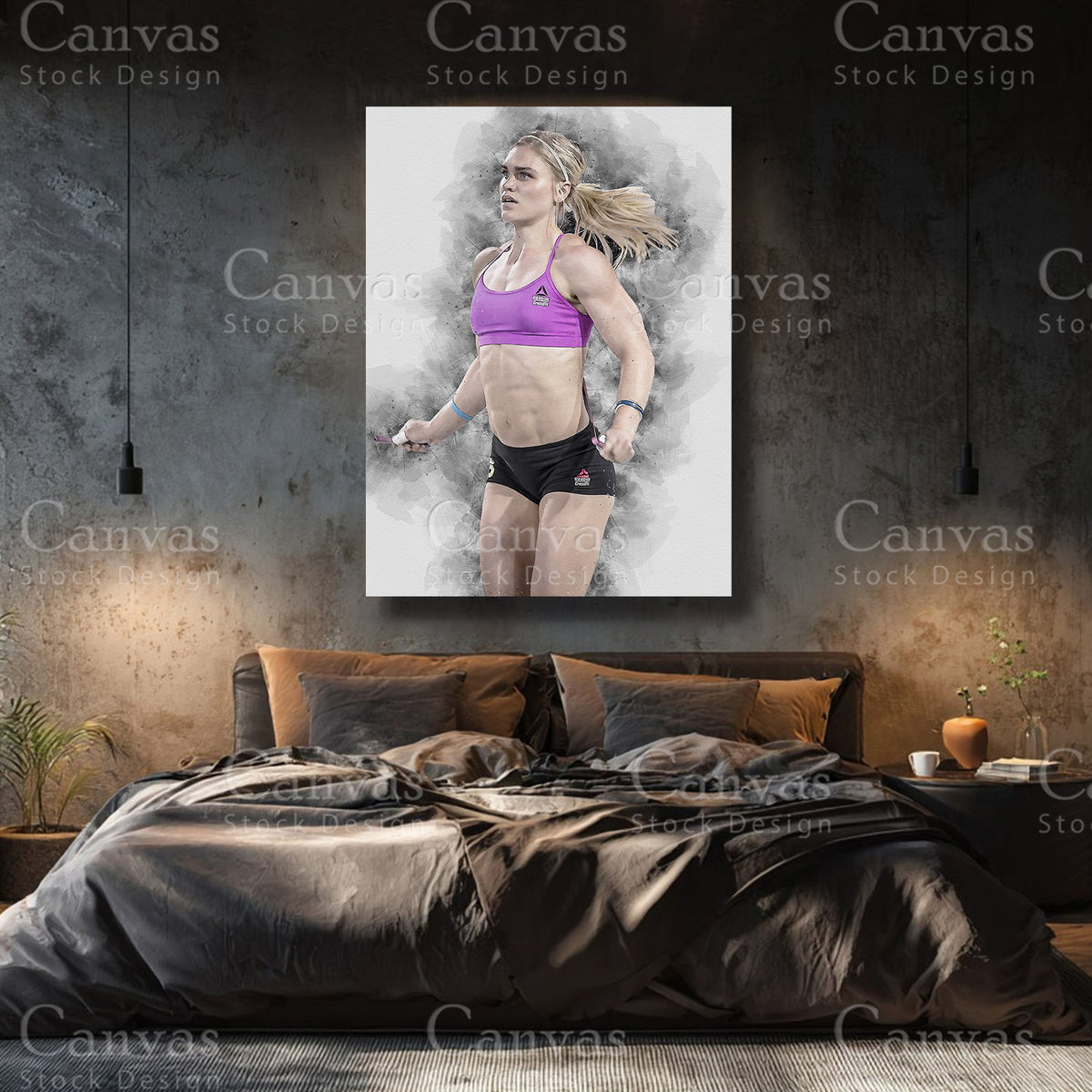 Katrin Davidsdottir Premium Fitness Canvas Wall Art