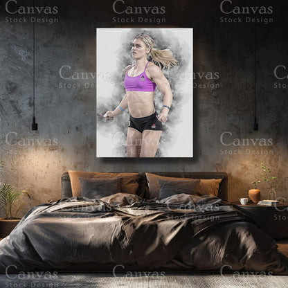 Katrin Davidsdottir Premium Fitness Canvas Wall Art