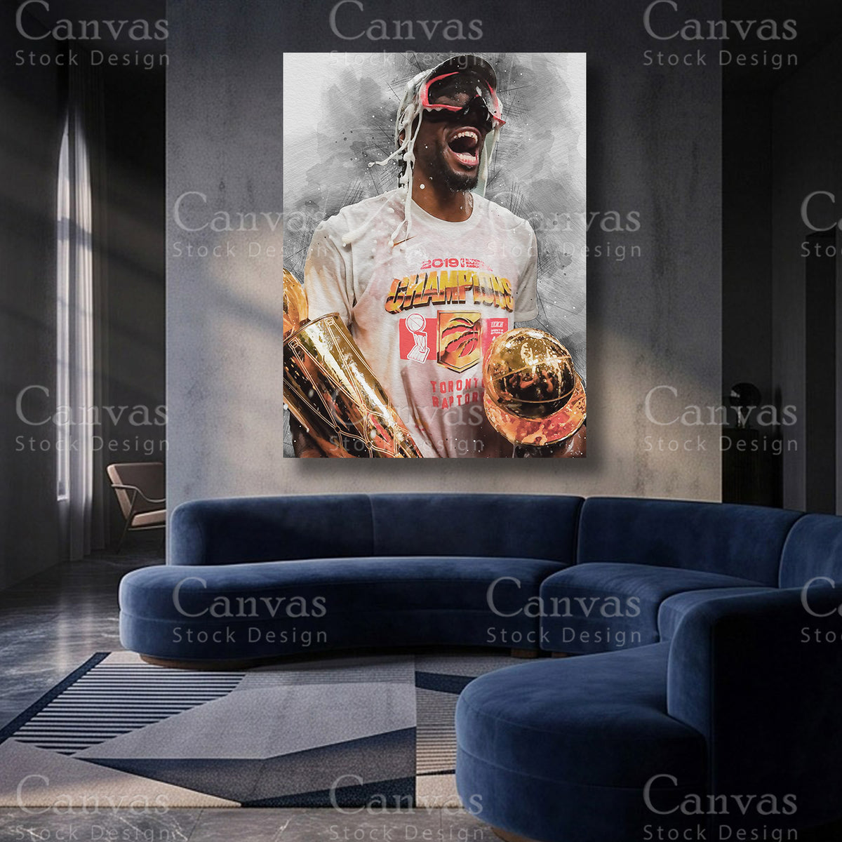 Kawhi Leonard basketball canvas artwork