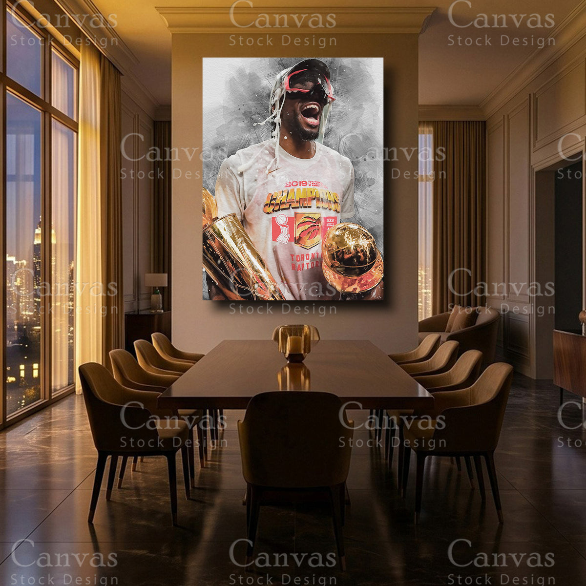Kawhi Leonard luxury NBA canvas art