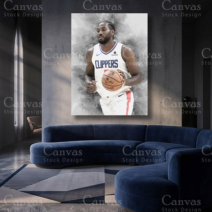 Kawhi Leonard basketball canvas artwork