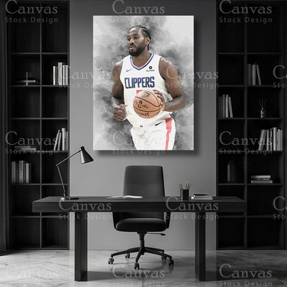 Kawhi Leonard NBA canvas wall art
