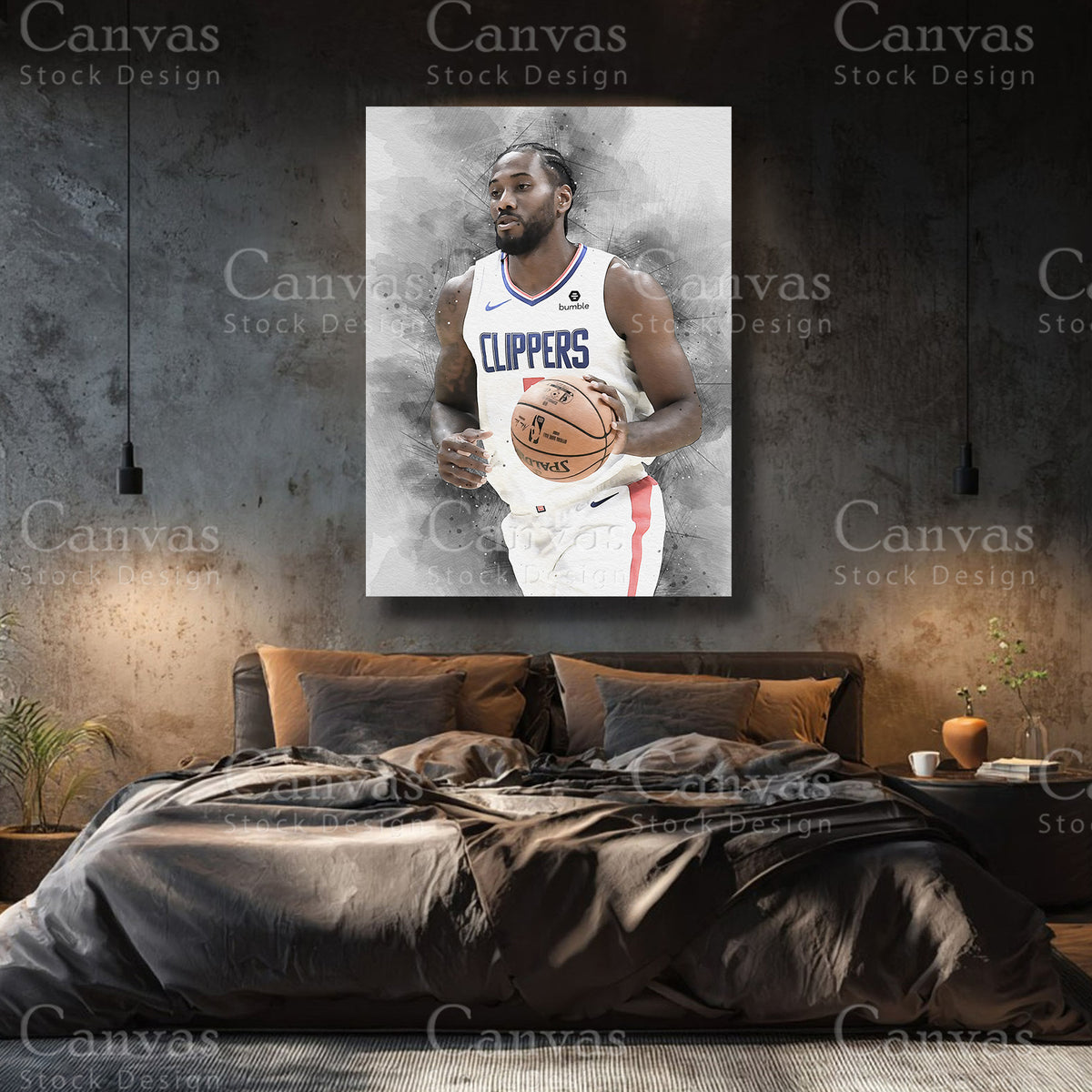 Kawhi Leonard premium basketball wall decor