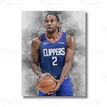 Kawhi Leonard Iconic NBA Canvas Wall Art