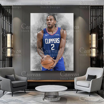 Kawhi Leonard athlete canvas artwork