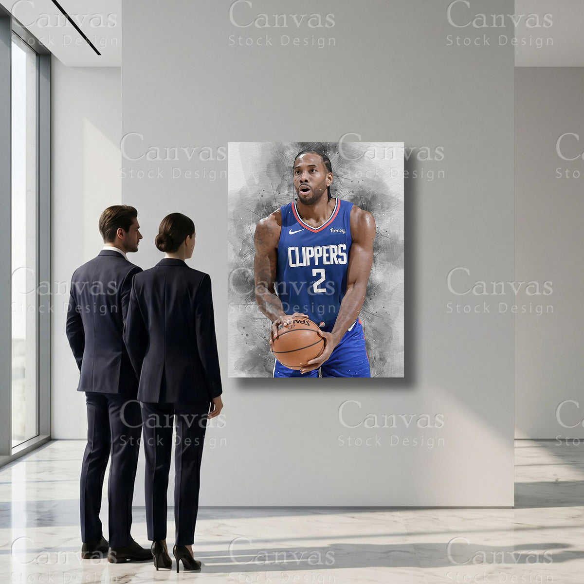 Kawhi Leonard basketball sports wall art