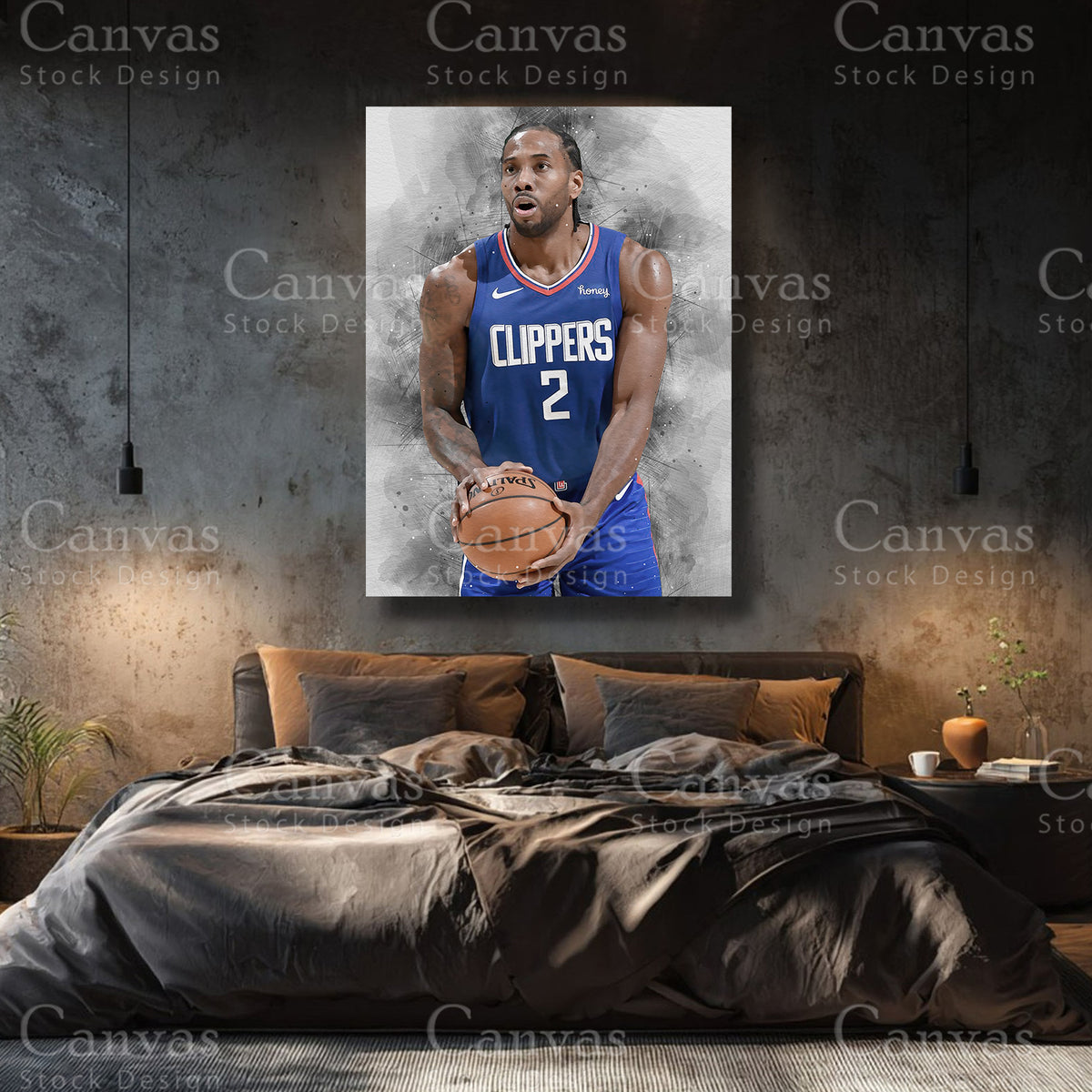 Kawhi Leonard premium basketball wall decor