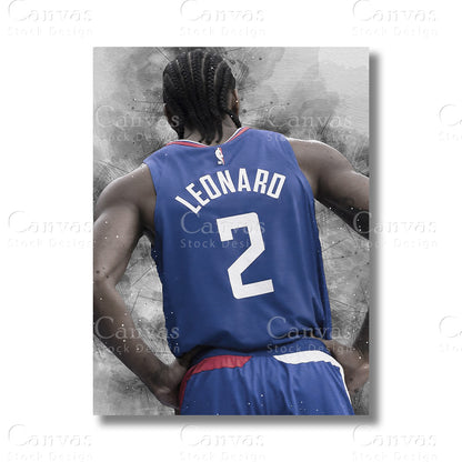 Kawhi Leonard Premier Basketball Canvas Wall Art