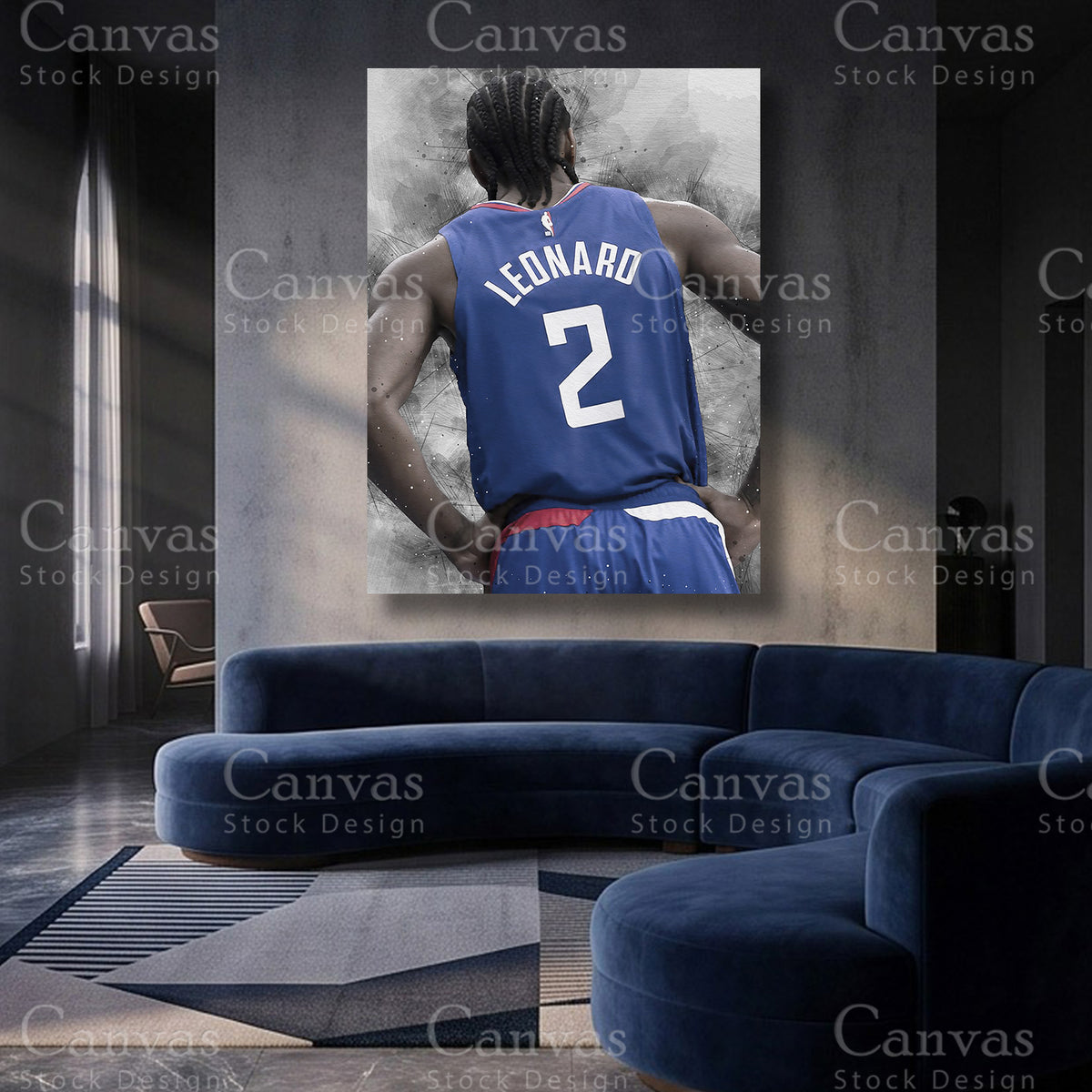 Kawhi Leonard basketball canvas artwork