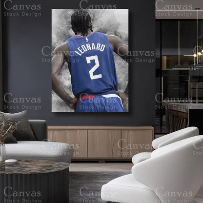 Kawhi Leonard canvas art for refined interiors