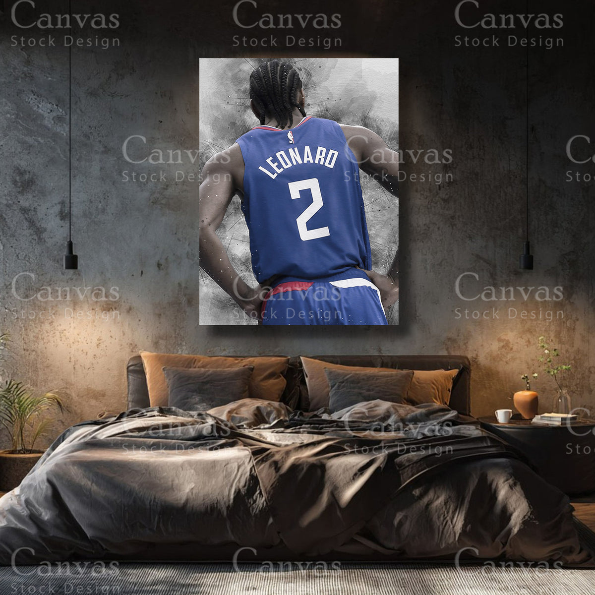 Kawhi Leonard premium basketball wall decor