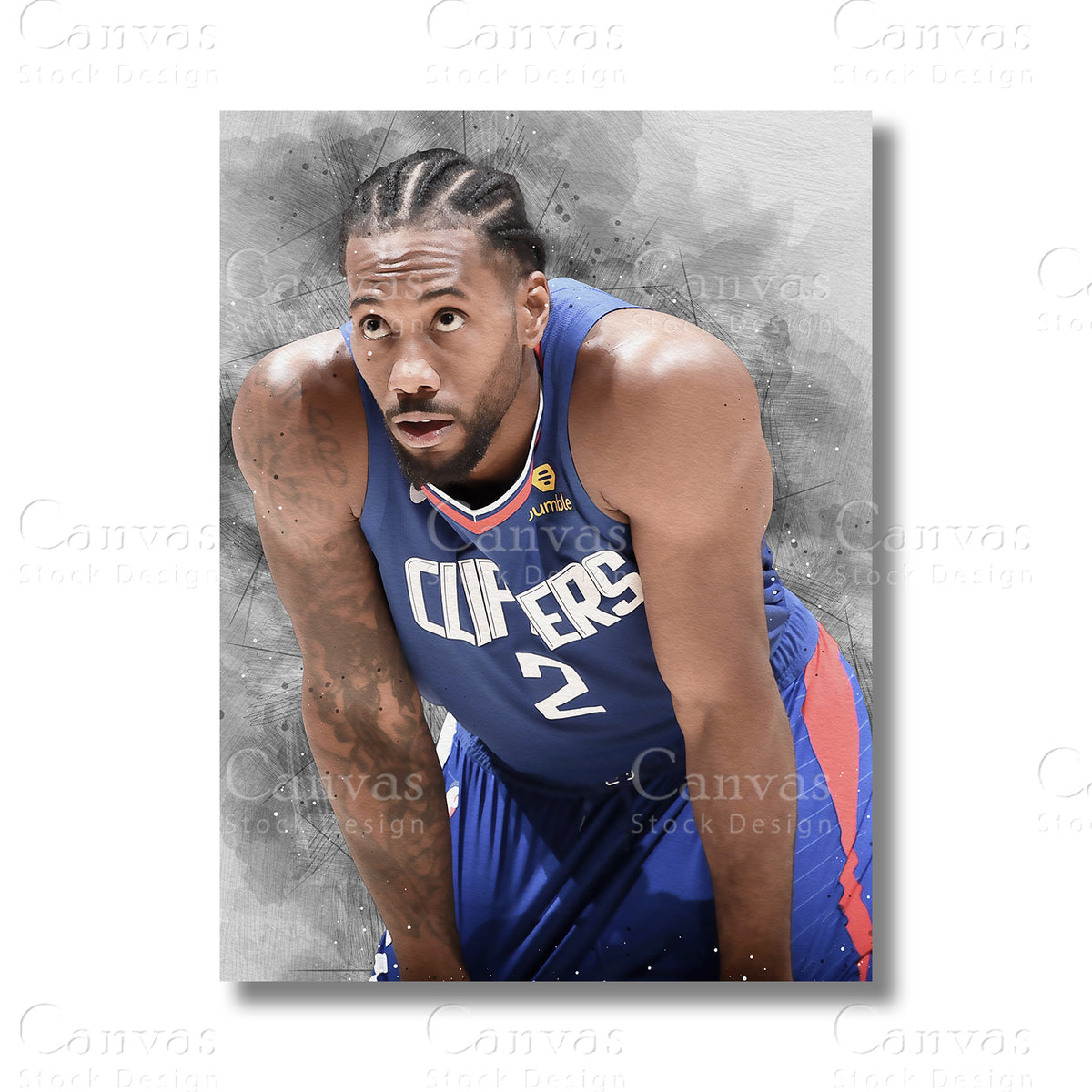 Kawhi Leonard Signature NBA Canvas Wall Art