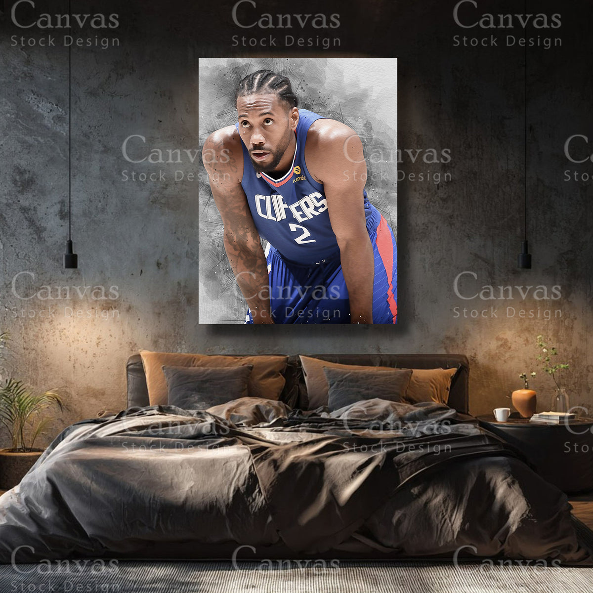 Kawhi Leonard premium basketball wall decor