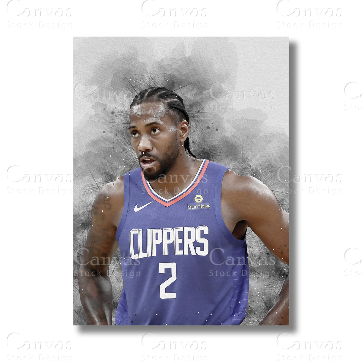 Kawhi Leonard Timeless Basketball Canvas Wall Art