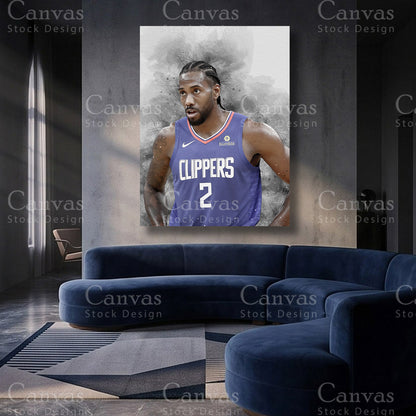Kawhi Leonard timeless basketball canvas artwork