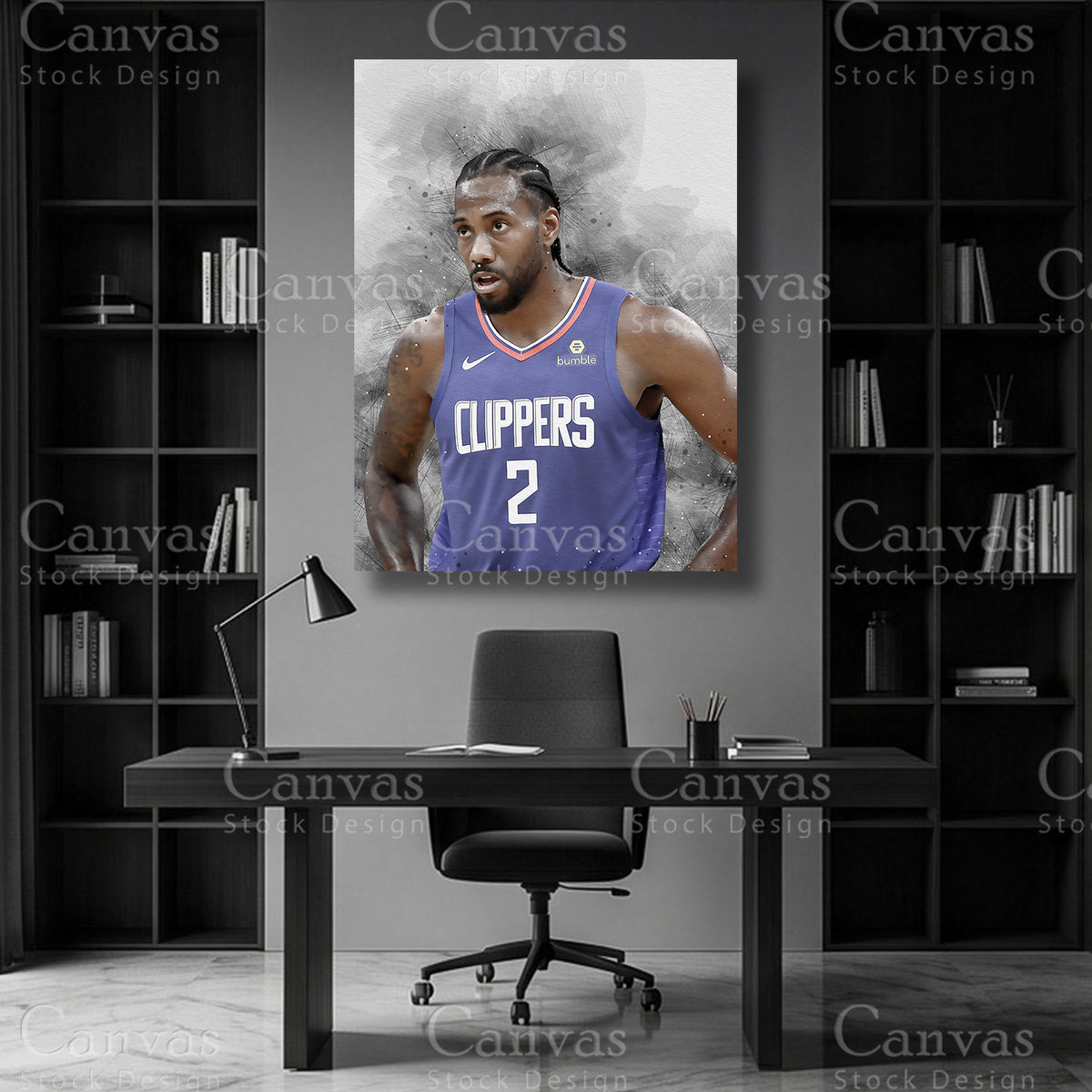 Kawhi Leonard NBA canvas wall art