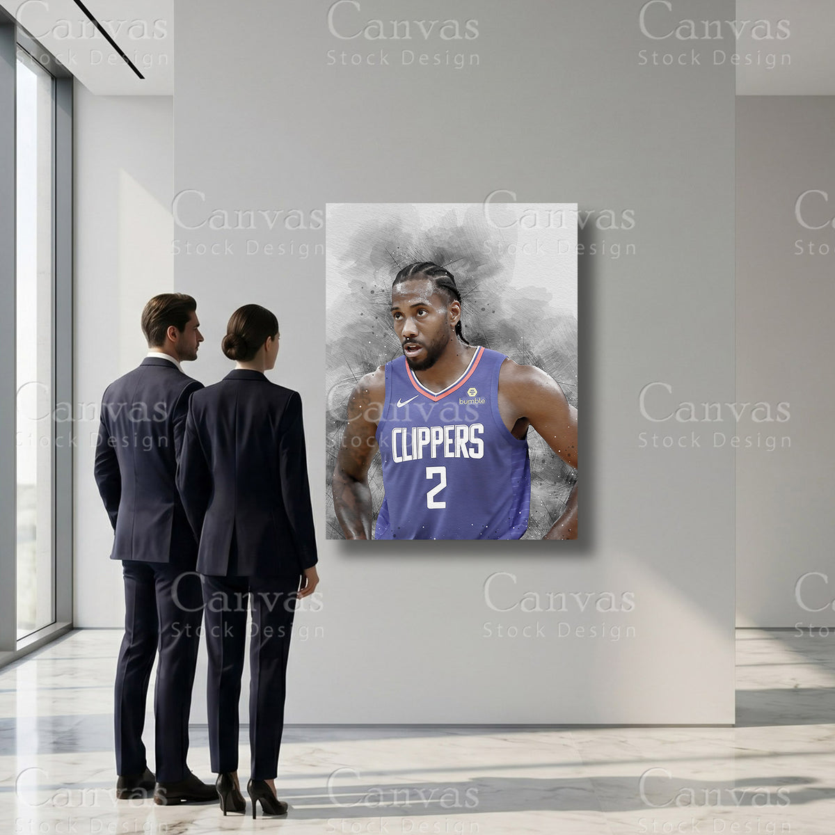 Kawhi Leonard basketball sports wall art