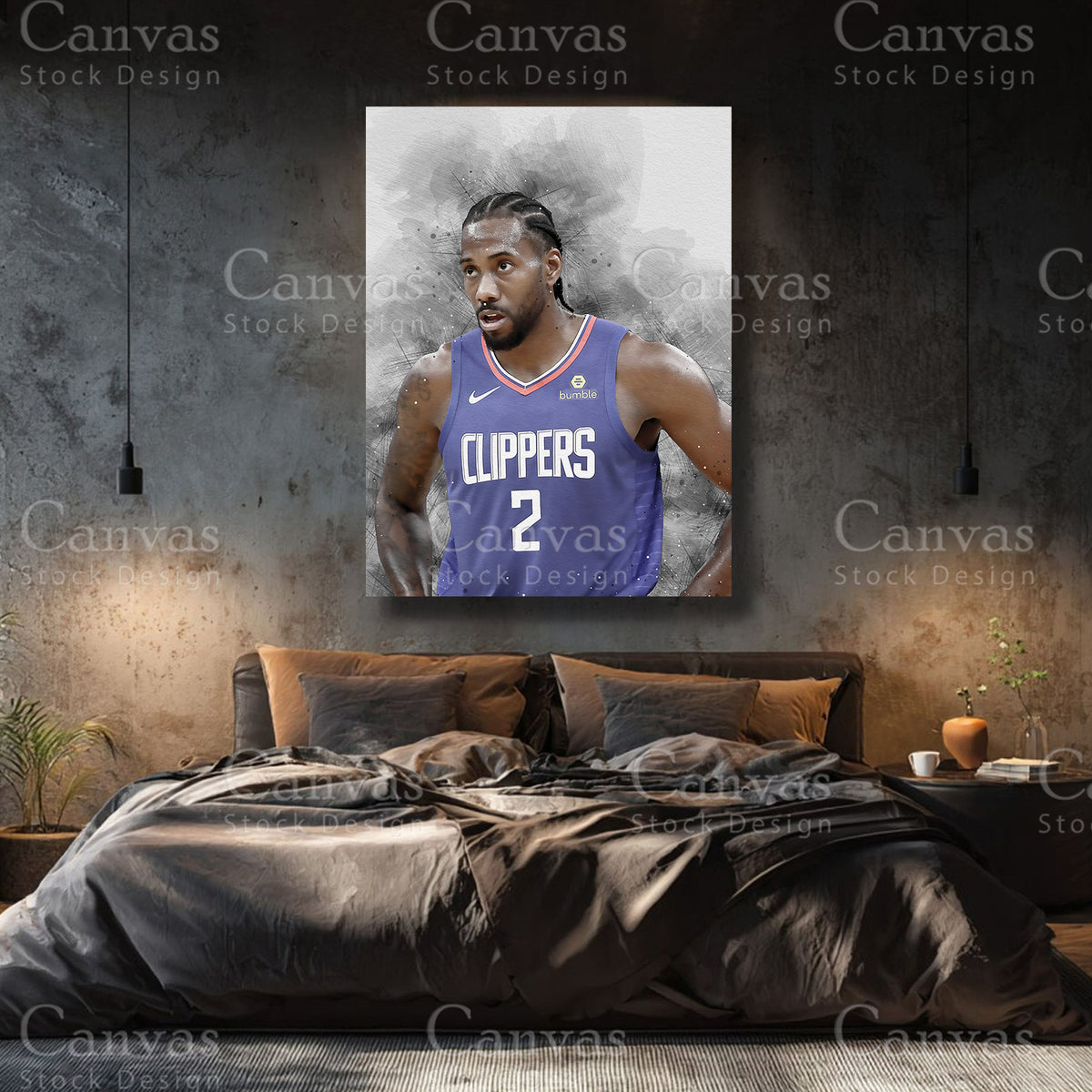Kawhi Leonard premium basketball wall decor