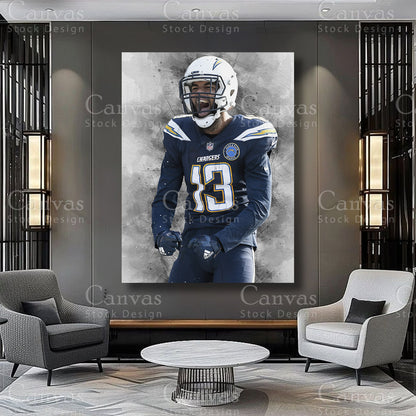 Keenan Allen NFL-inspired canvas wall display