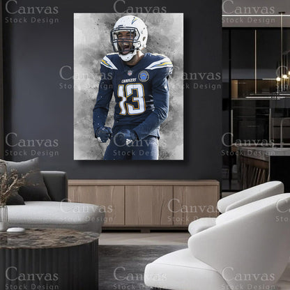 Keenan Allen football collection wall artwork