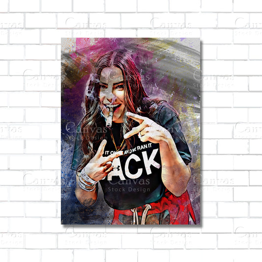 Kelsey Plum Canvas Wall Art