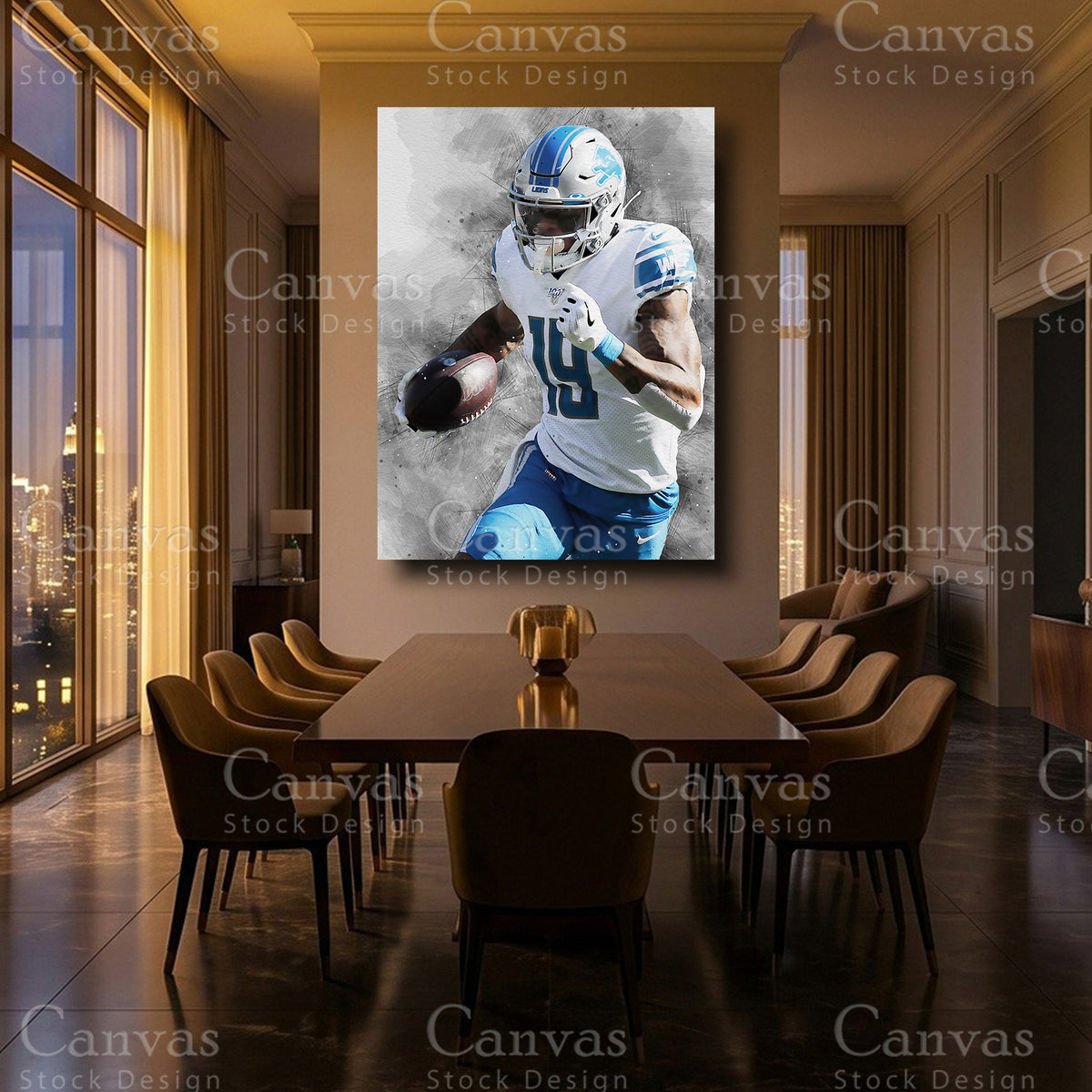 Kenny Golladay framed football artwork