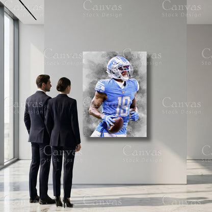 Kenny Golladay receiver-inspired artwork in a framed presentation