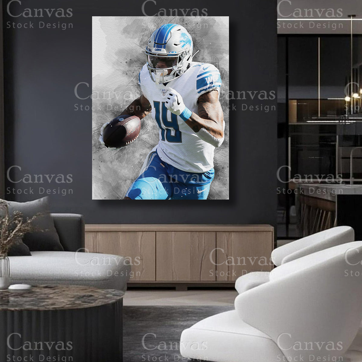 Kenny Golladay receiver-themed wall art