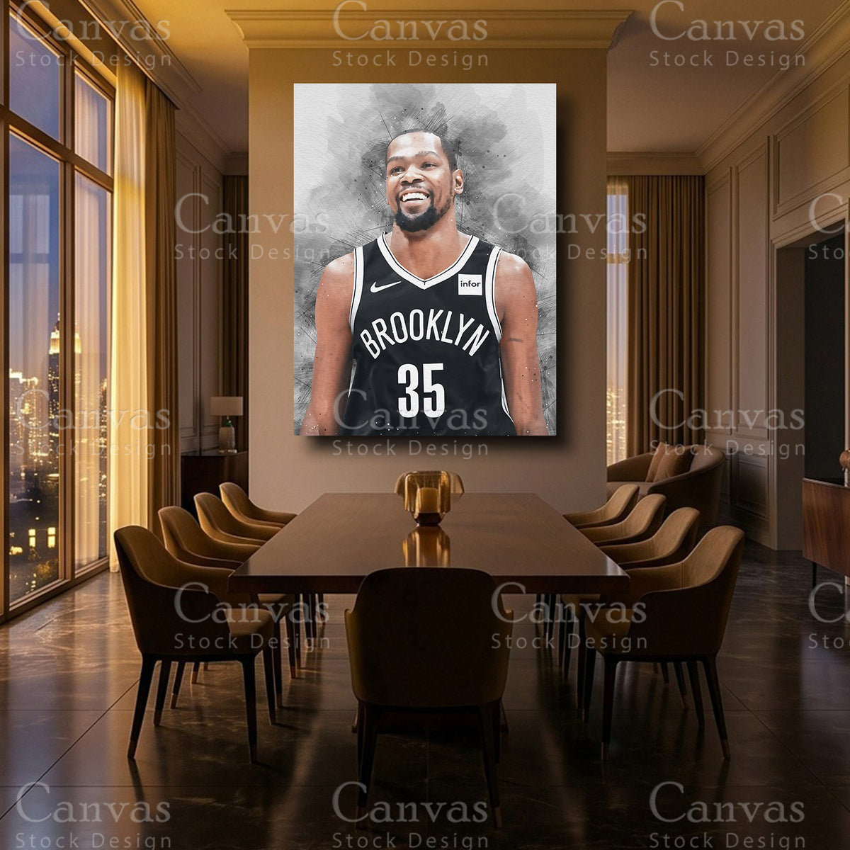 Kevin Durant luxury NBA canvas art