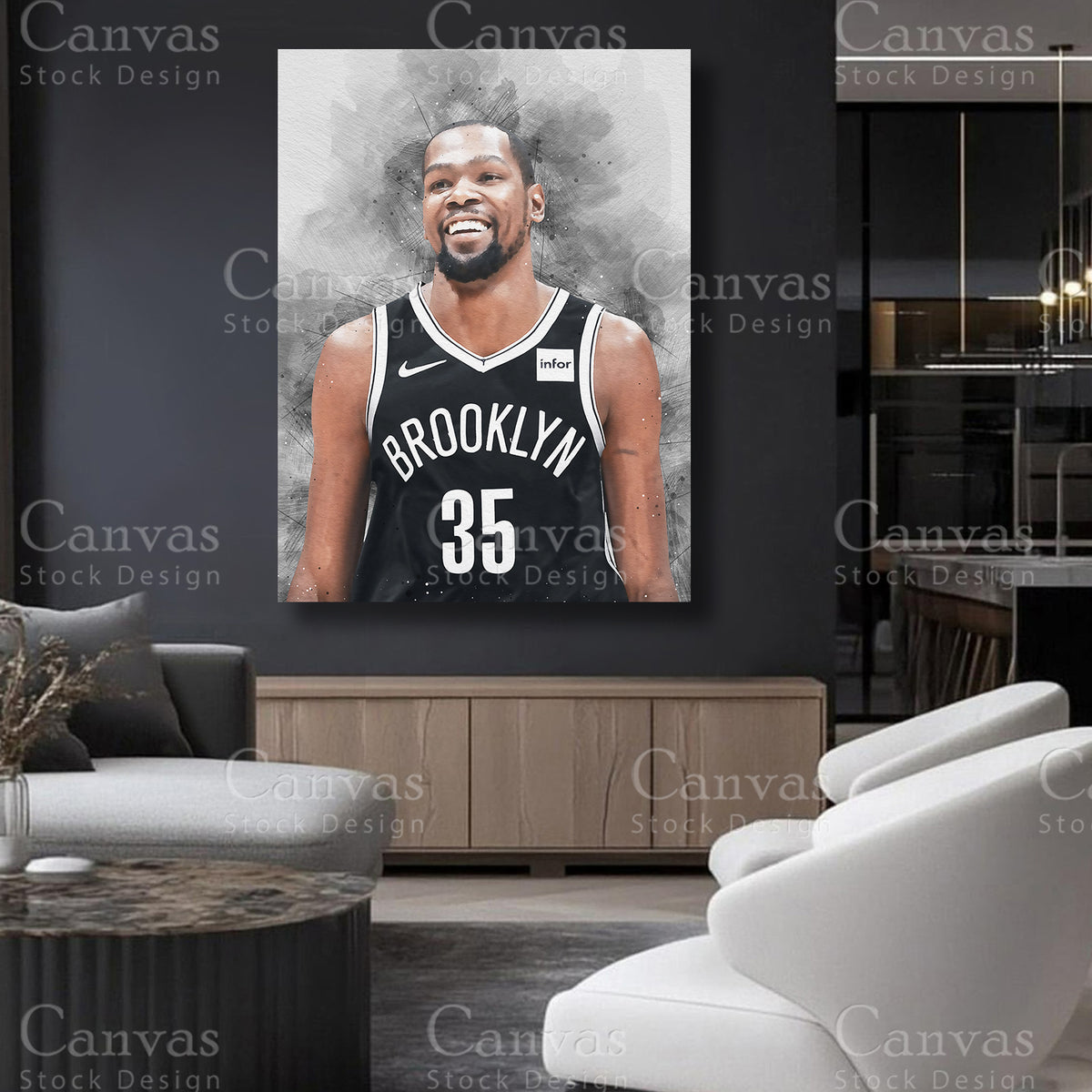 Kevin Durant canvas artwork for refined interiors