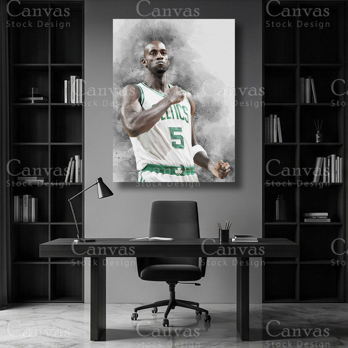 Kevin Garnett NBA canvas wall art