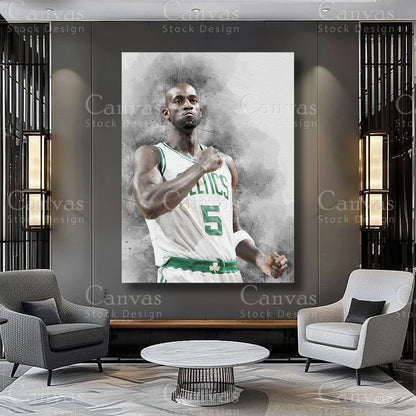 Kevin Garnett athlete artwork on premium canvas