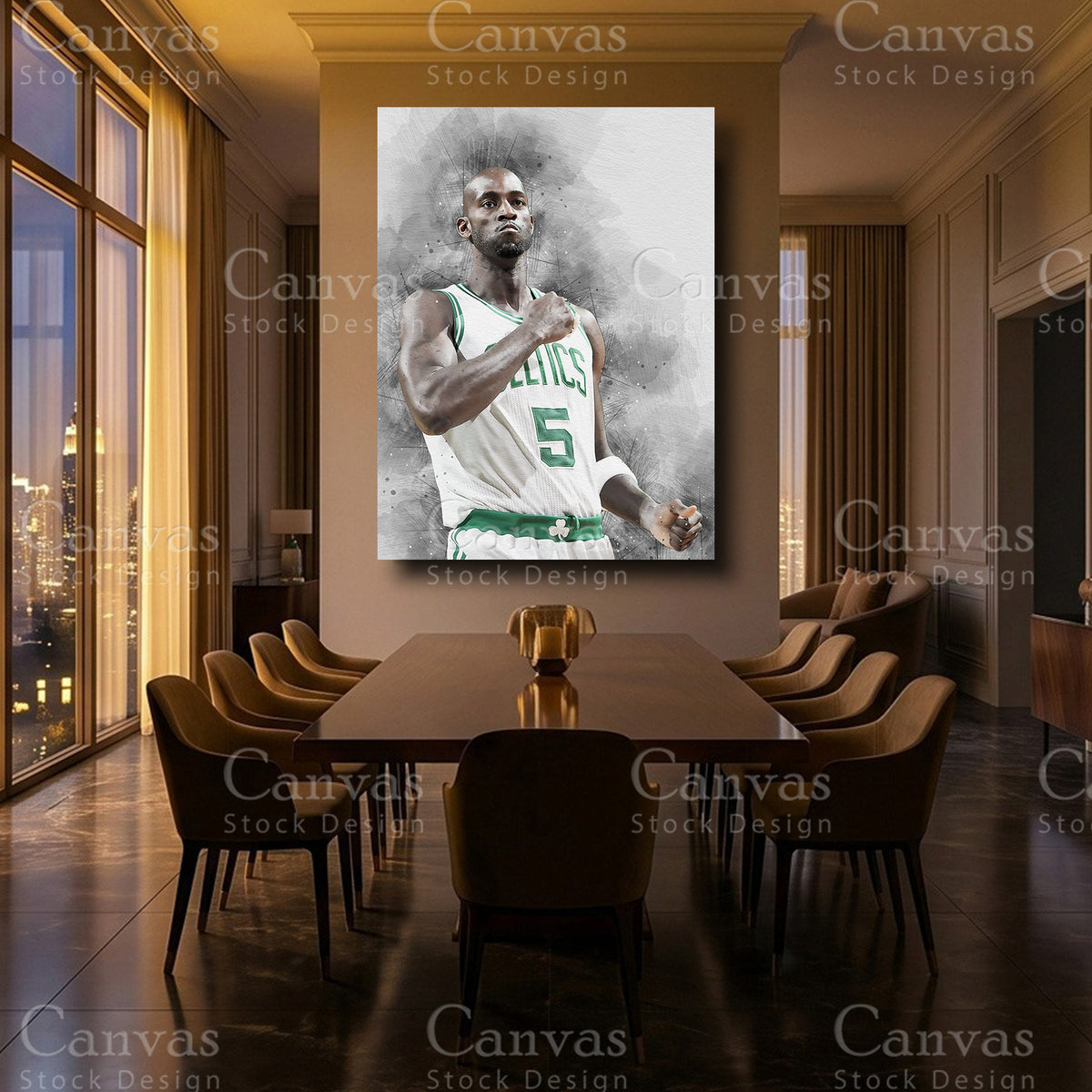 Kevin Garnett luxury NBA canvas art