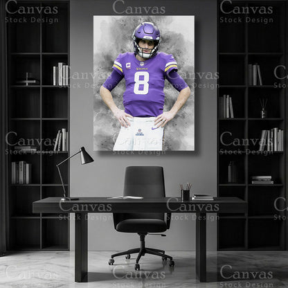 Kirk Cousins football player wall decor