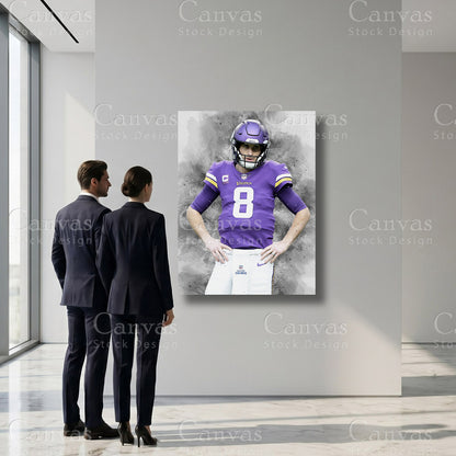 Kirk Cousins premium football artwork