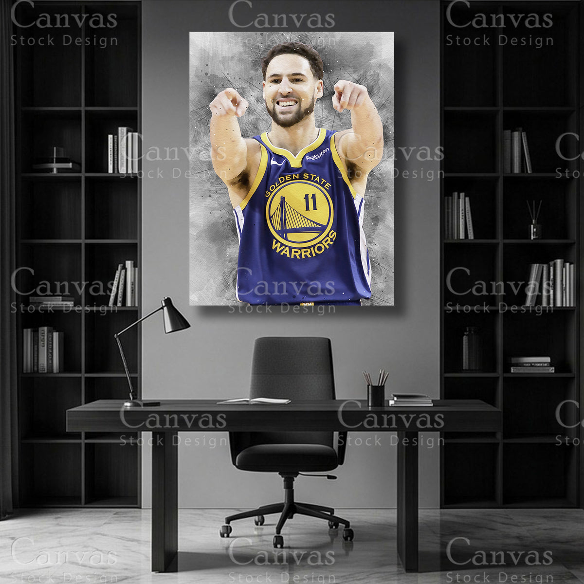 Klay Thompson NBA canvas wall art