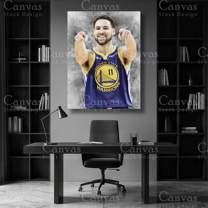 Klay Thompson NBA canvas wall art