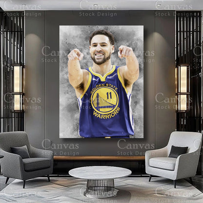 Klay Thompson athlete artwork on premium canvas