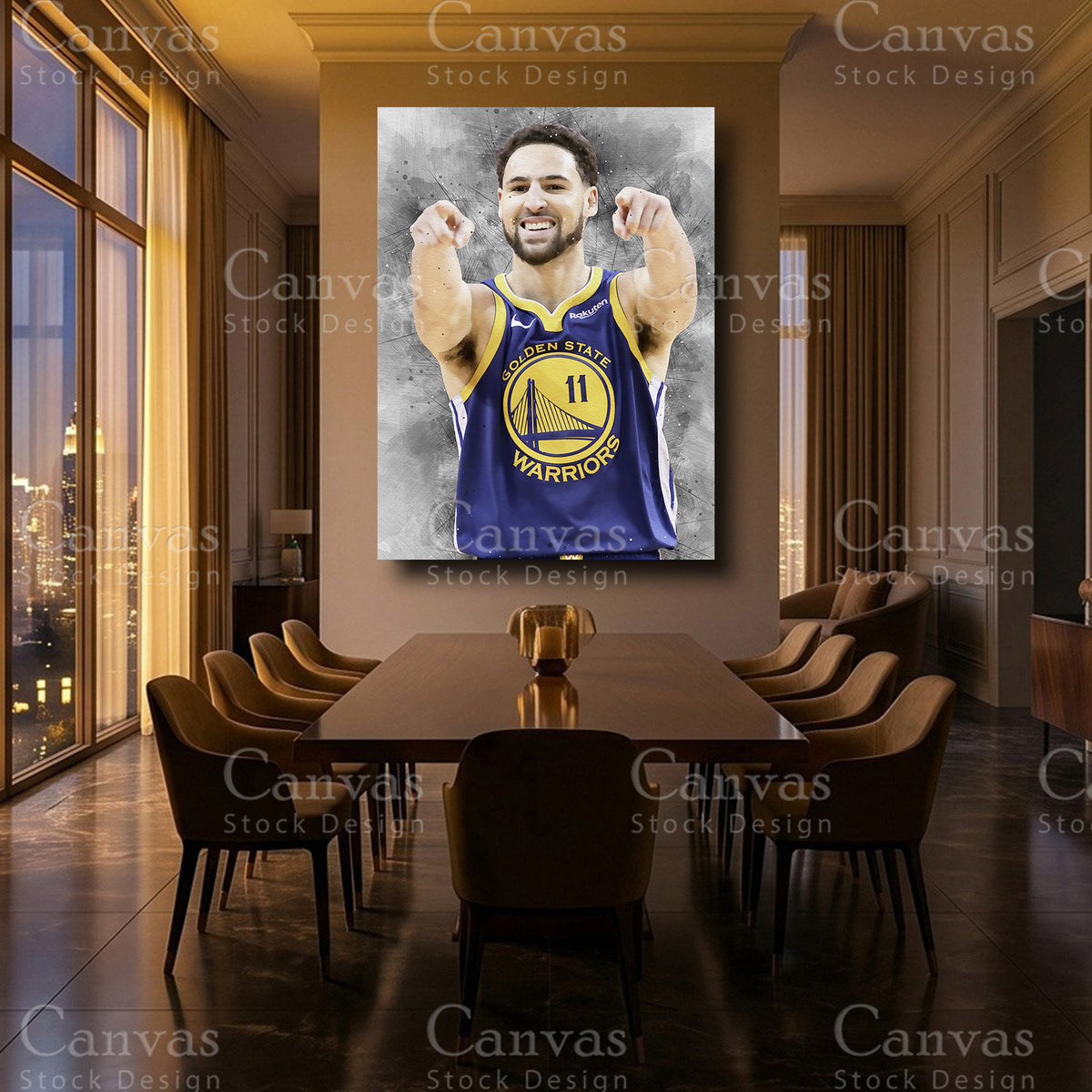 Klay Thompson luxury NBA canvas art