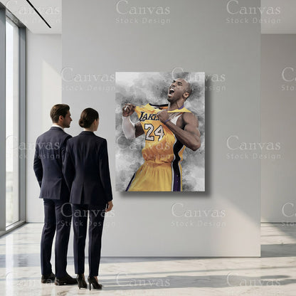 Kobe Bryant distinguished basketball wall art